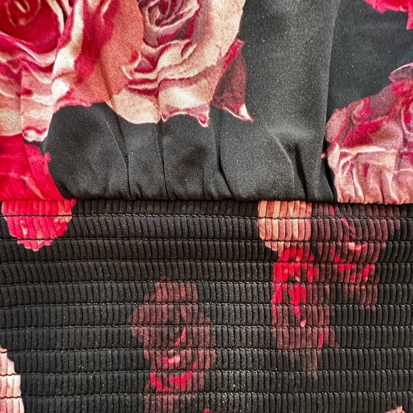 White House Black Market Black and Pink Floral Camisole - Picture 6 of 9